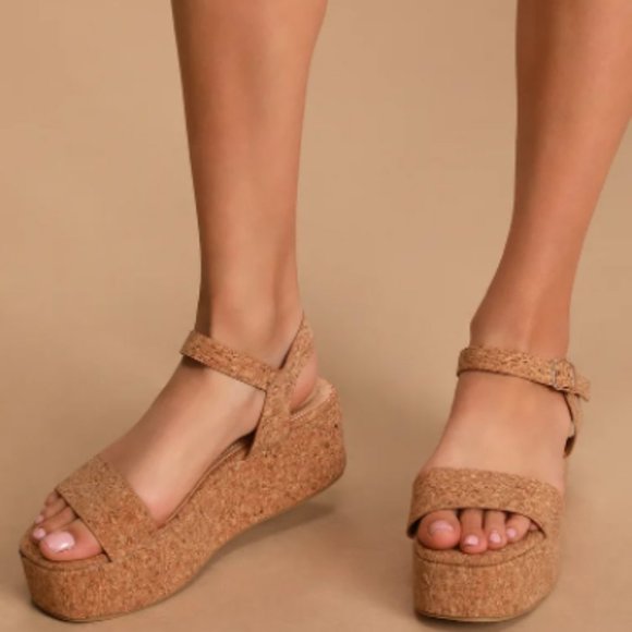 Shoe Dazzle Shoes - Shoe Dazzle Trudy Cork Platform Sandals